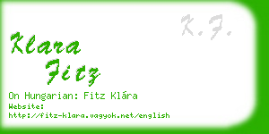 klara fitz business card